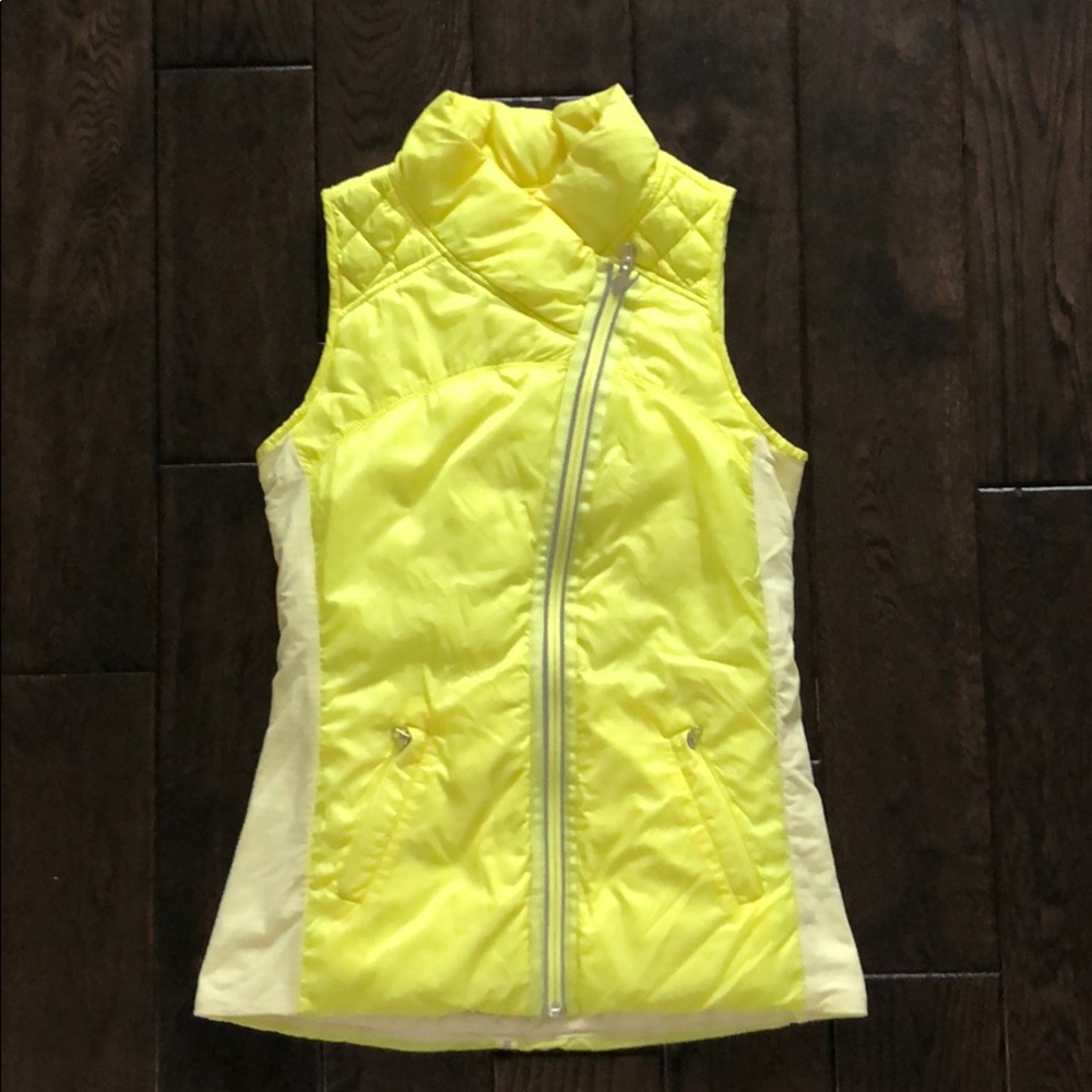 Lululemon reversible vest - yellow/cream size 4
